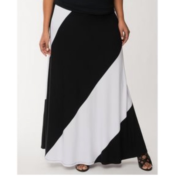 Lane Bryant Dresses & Skirts - Diagonal Striped Maxi Skirt